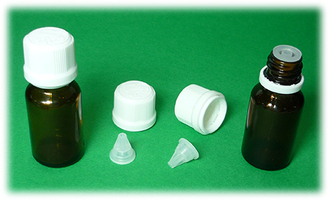 18mm Tamper Evident child proof cap and dropper type 1